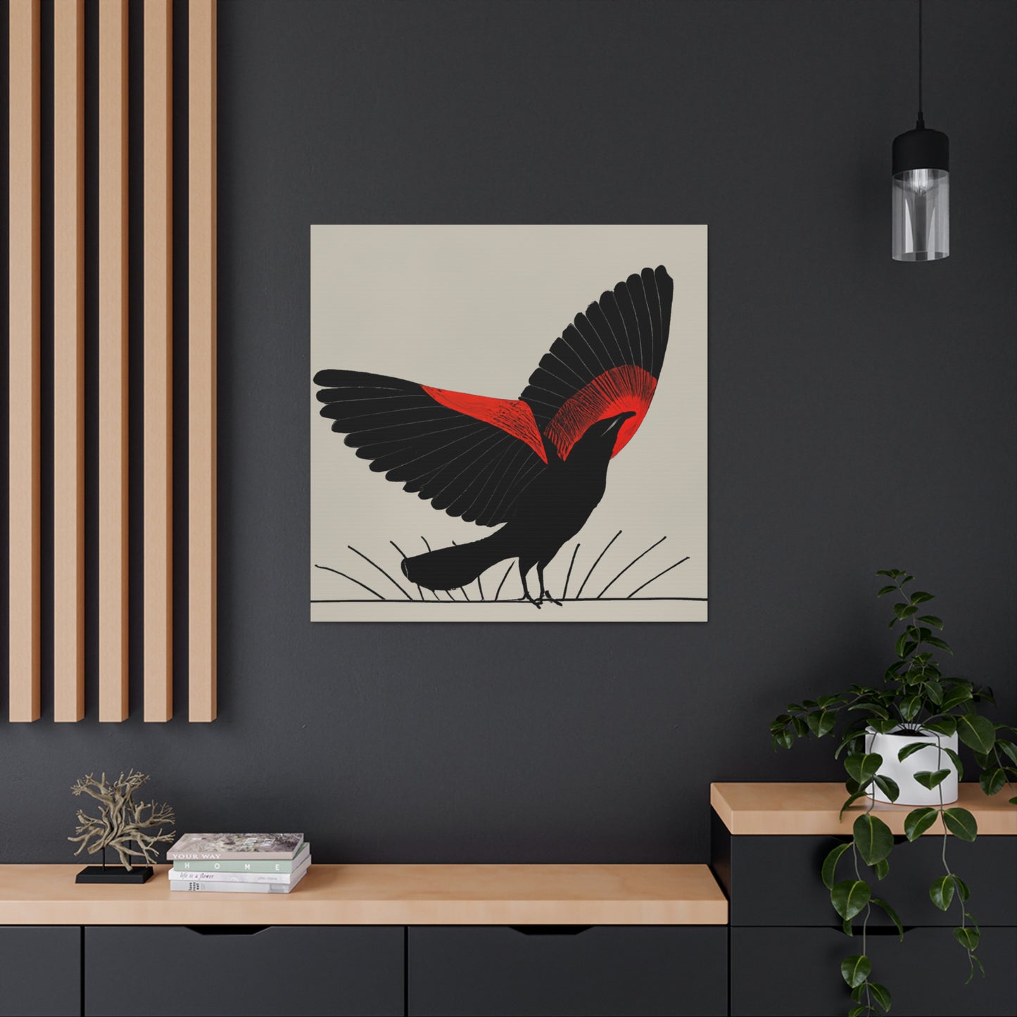 "Blackbird of Deco Dreams" - Canvas