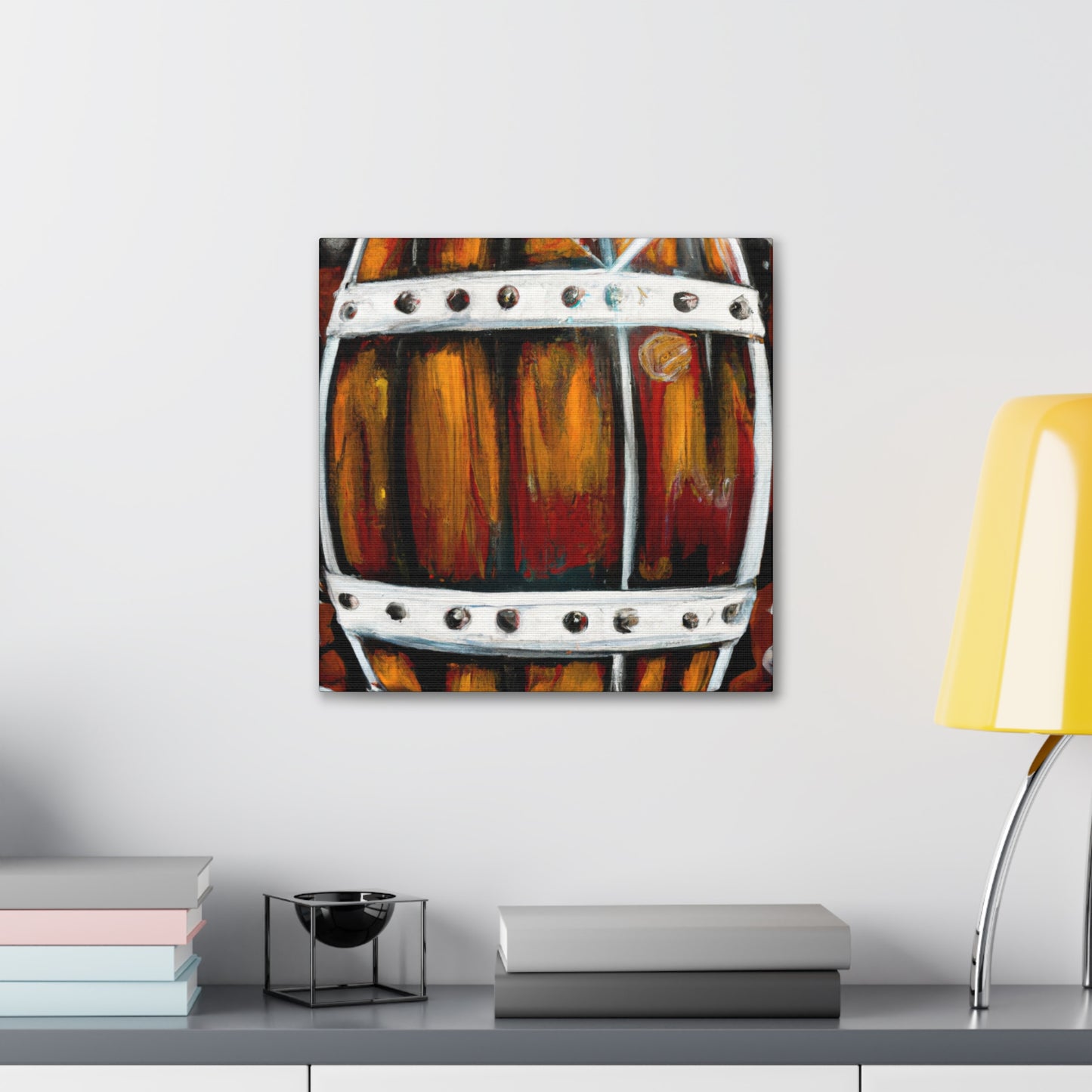 "Aging Whiskey Barrells" - Canvas