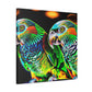 Parrots in Flight Forever - Canvas