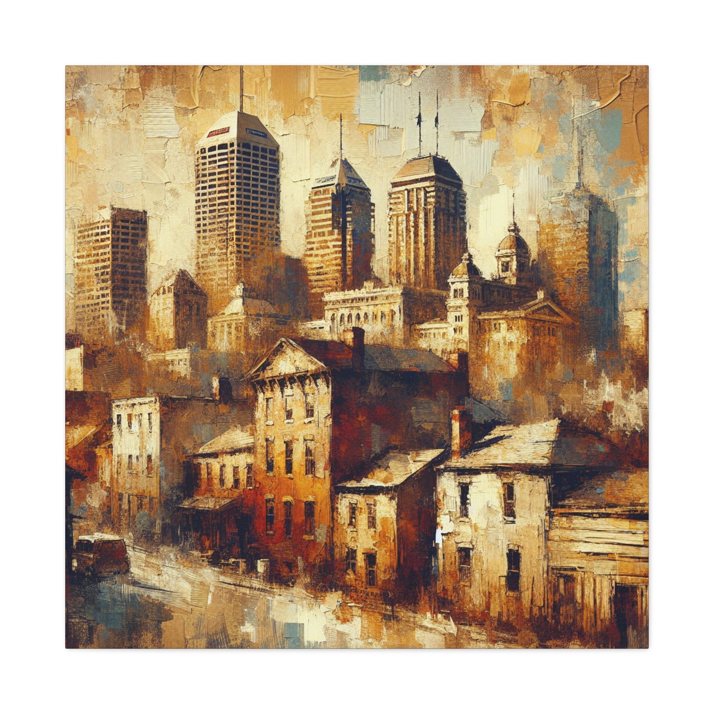 "Shadows of Steel City" - Canvas