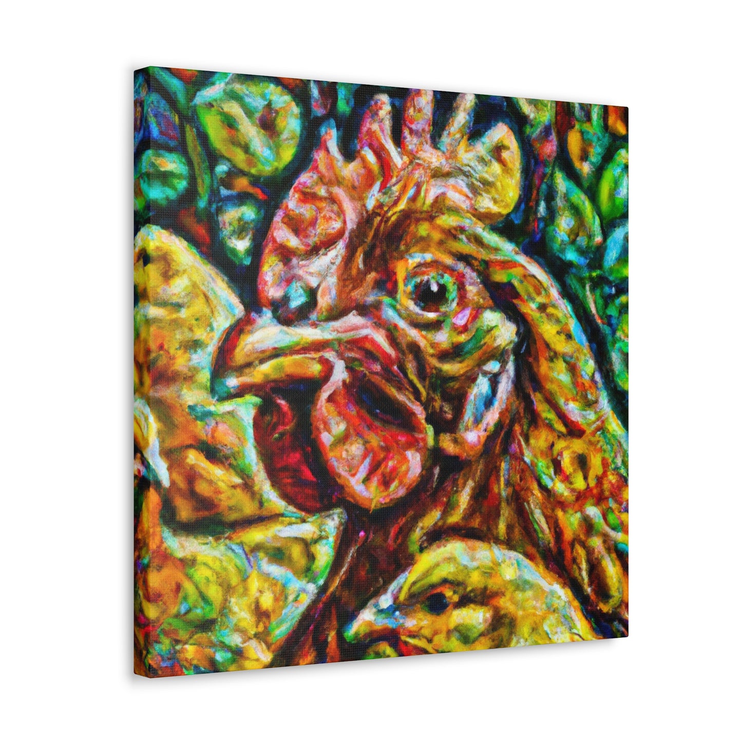 "Chickens in Impressionism" - Canvas