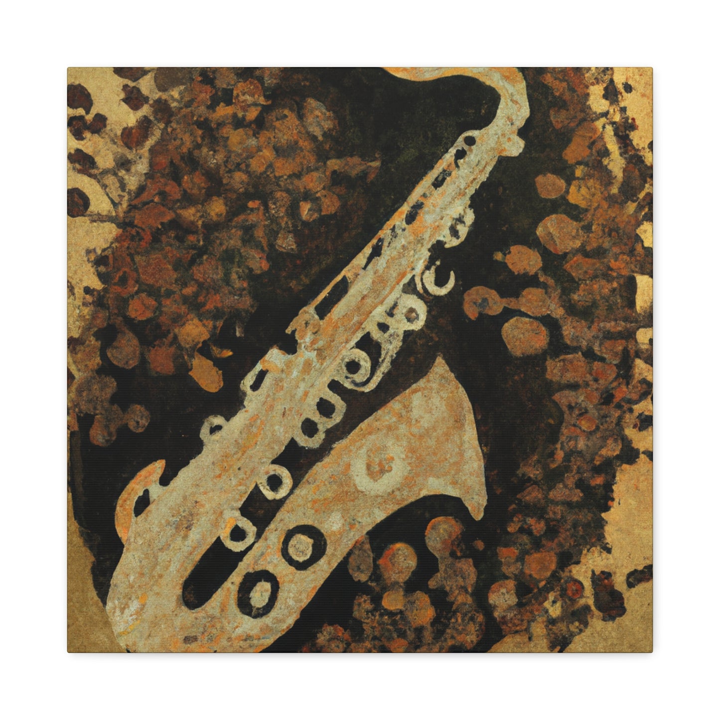 Saxophone in Moonlight. - Canvas