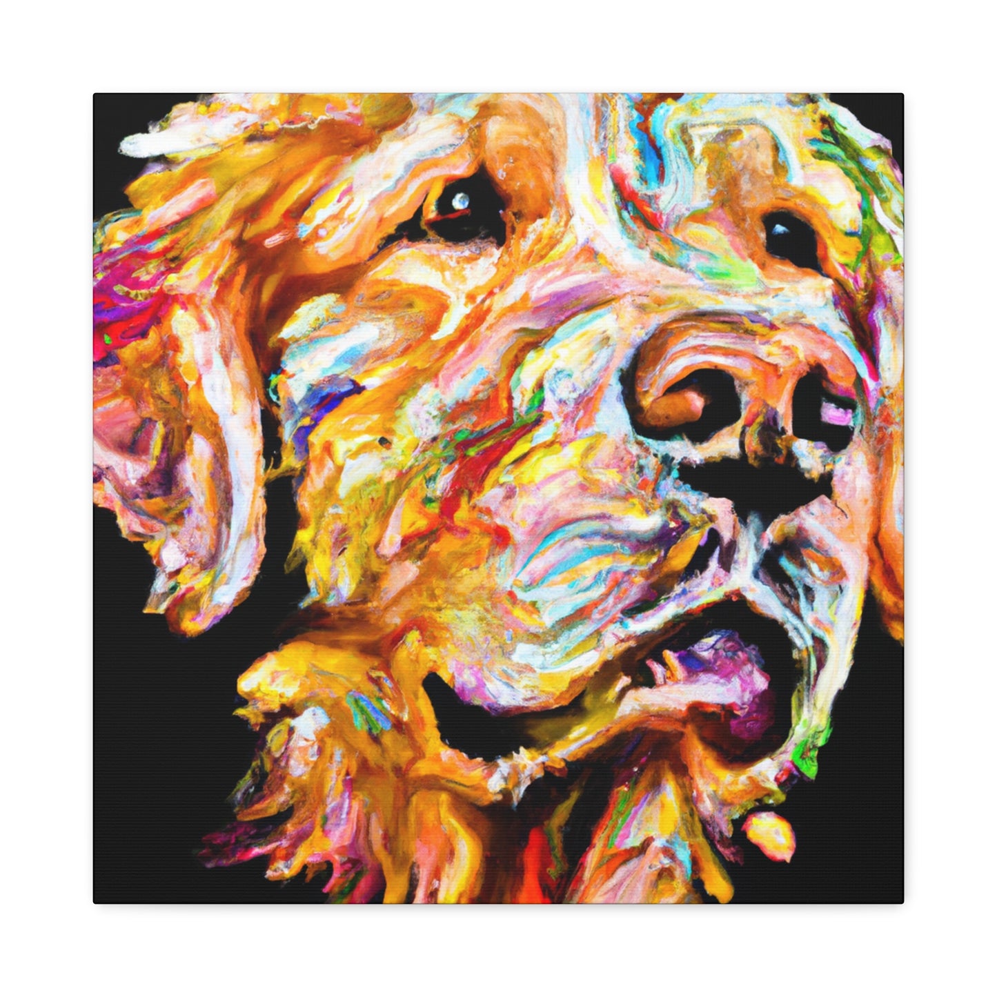 Golden Retriever Glow - Canvas