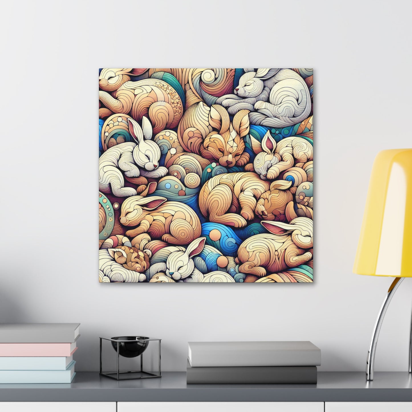 Whimsical Slumbering Creatures - Canvas