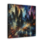 Midnight Metropolis Mosaic - Canvas