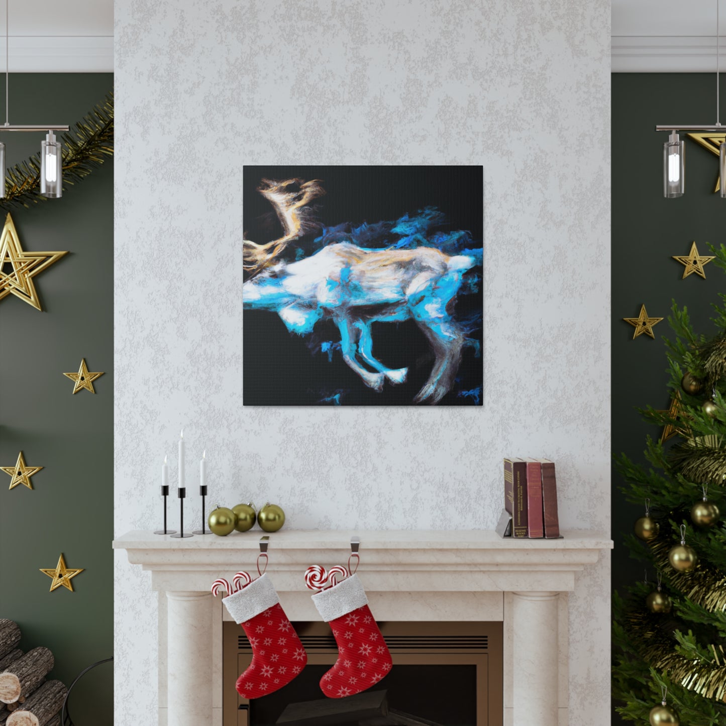 Reindeer in Impressionism - Canvas