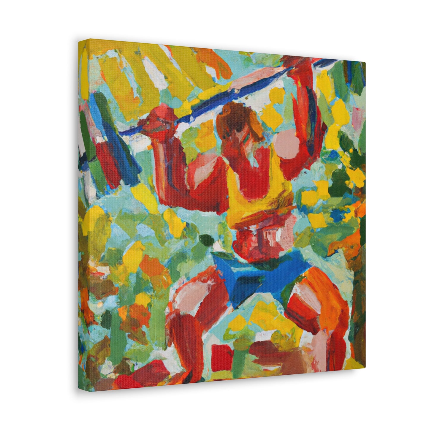 Muscular Man Lifting - Canvas