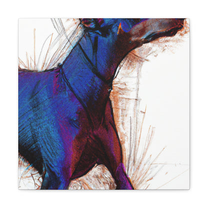 "Vibrant Doberman Portrait" - Canvas