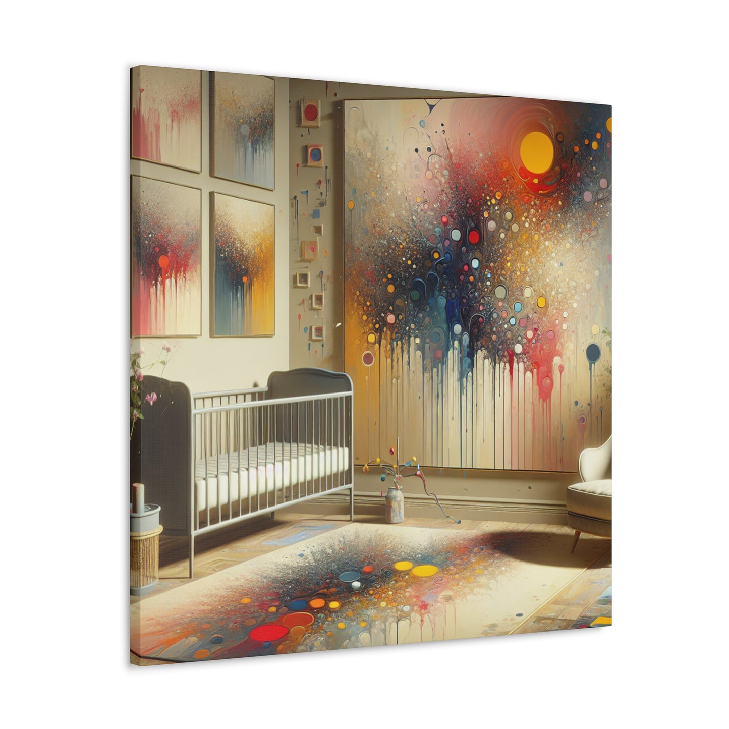 Vibrant Harmony: Dynamic Abstraction - Canvas