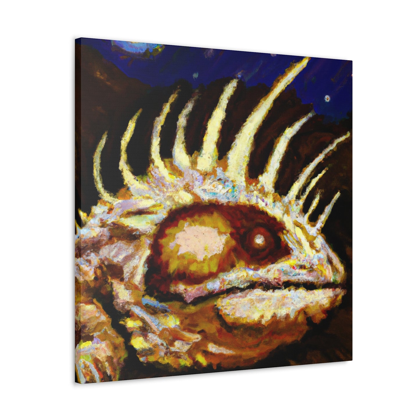 "Horned Lizard Impressionism" - Canvas