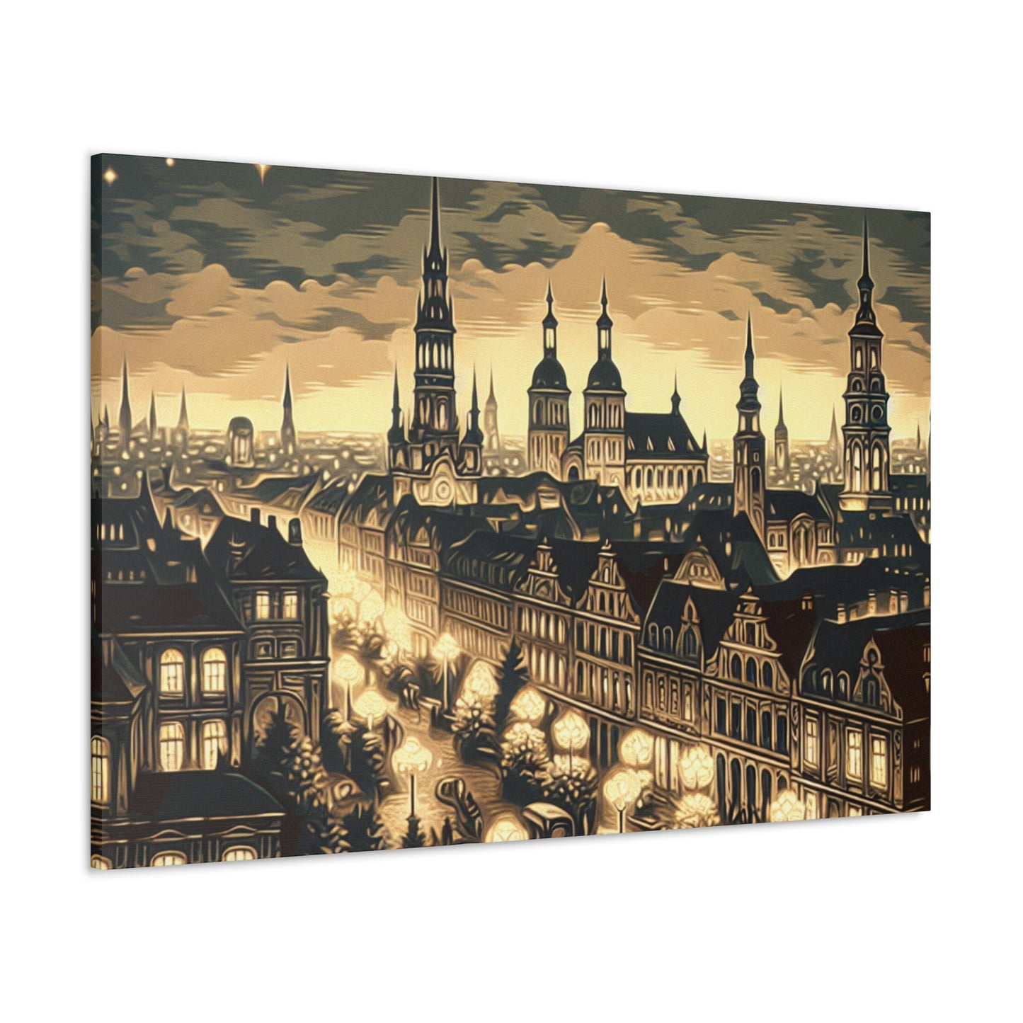 Midnight Urban Splendor - Canvas