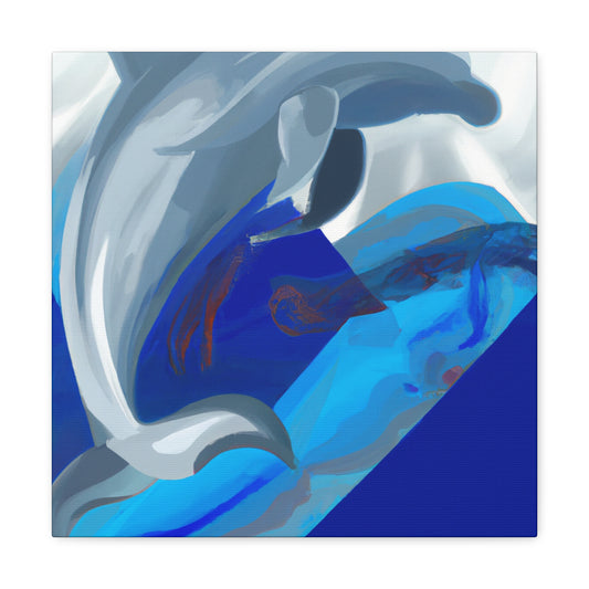 Dolphin's Fluid Expression - Canvas