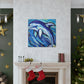 Dolphins in Expressionism - Canvas