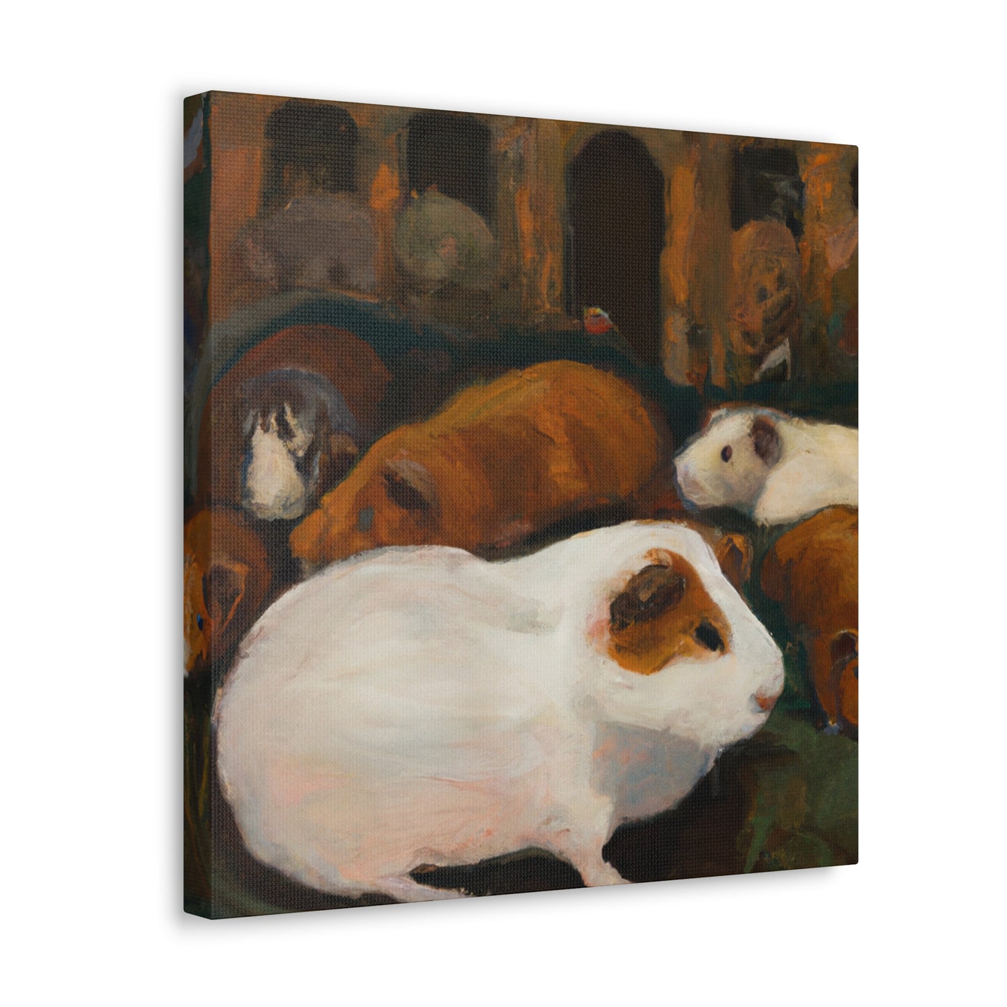 "Guinea Pig Renaissance Painting" - Canvas