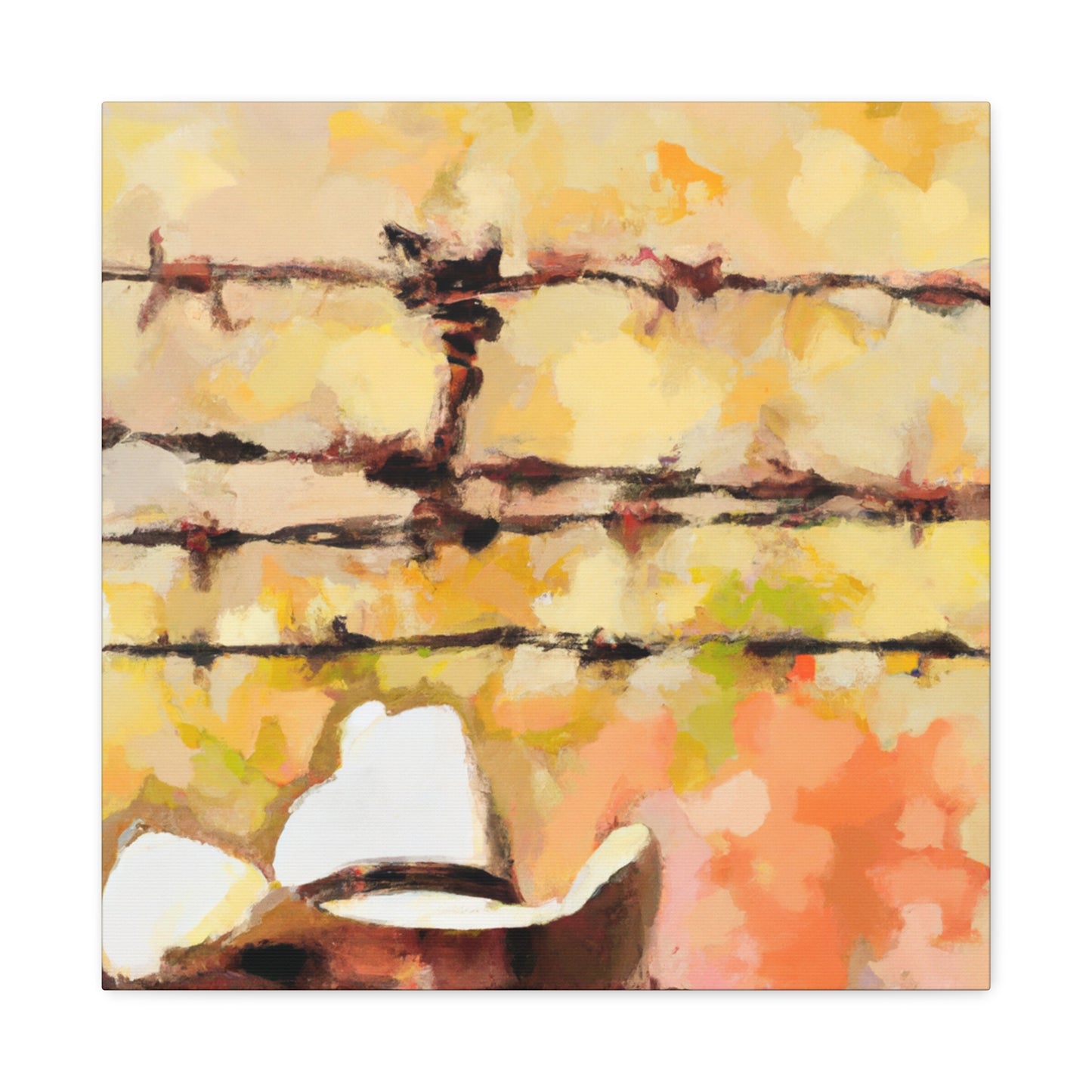 Barbed Wire Freedom. - Canvas