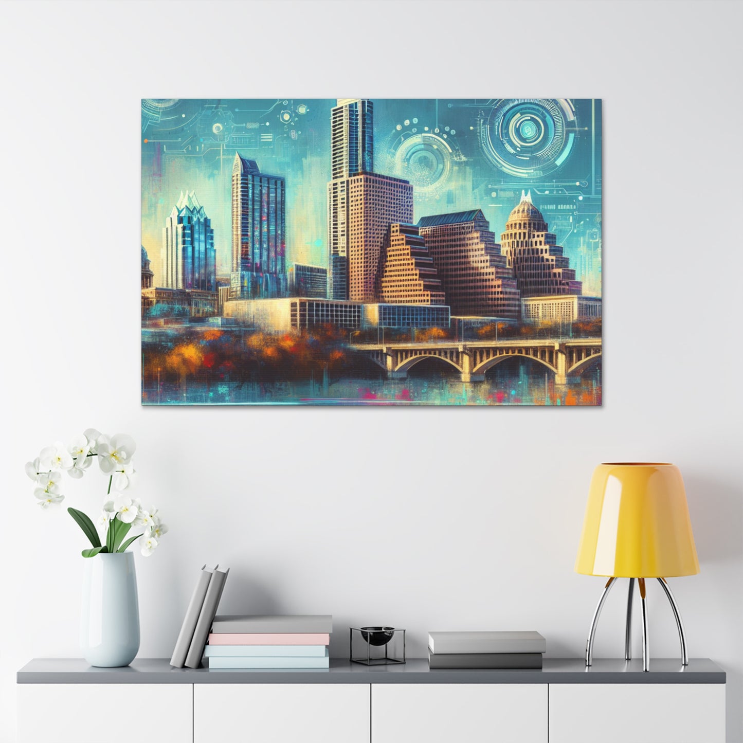 "Vibrant Austin Streets" - Canvas