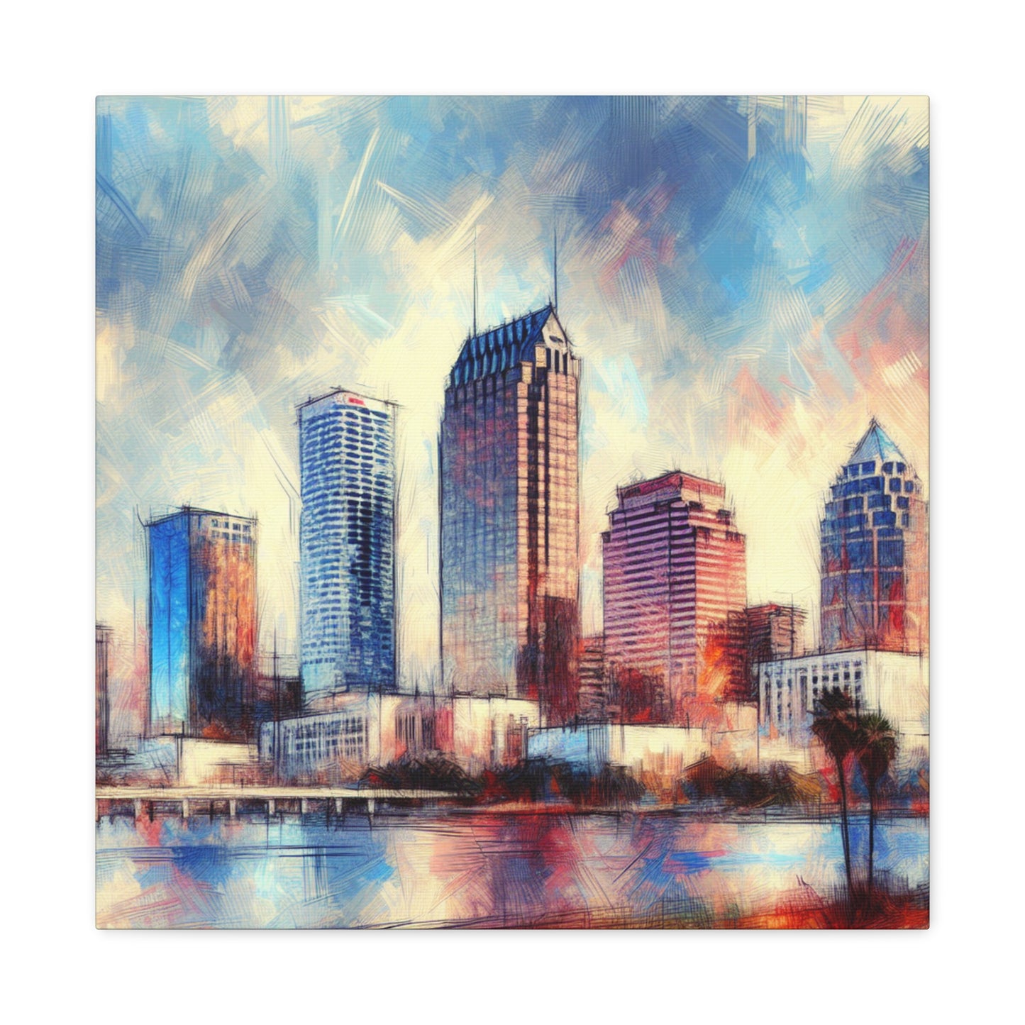 "Vibrant Urban Sunshine" - Canvas