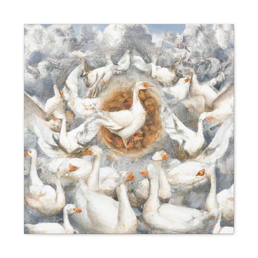 "Witnessing the Geese Dance" - Canvas