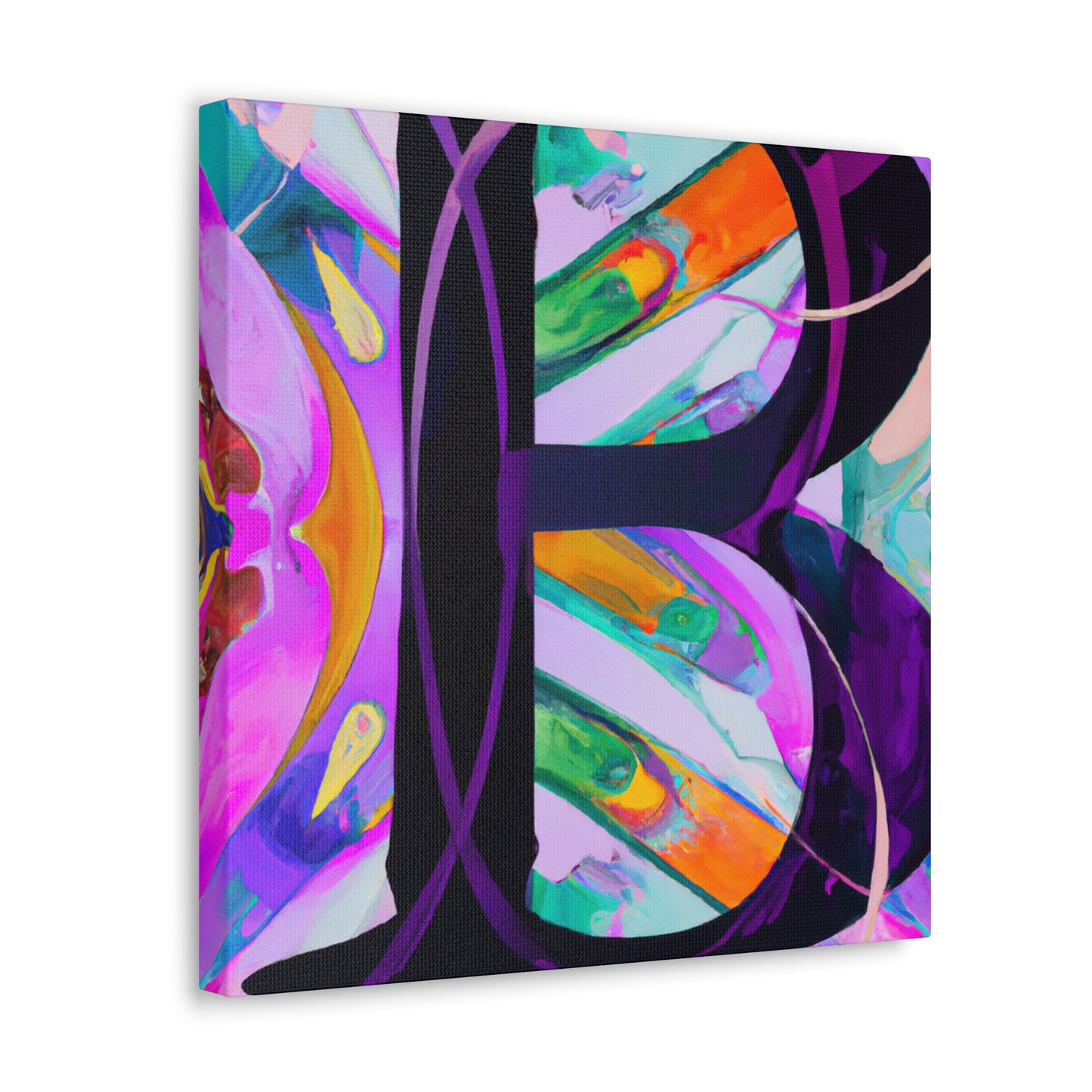 "Dazzling B in Art Deco" - Canvas