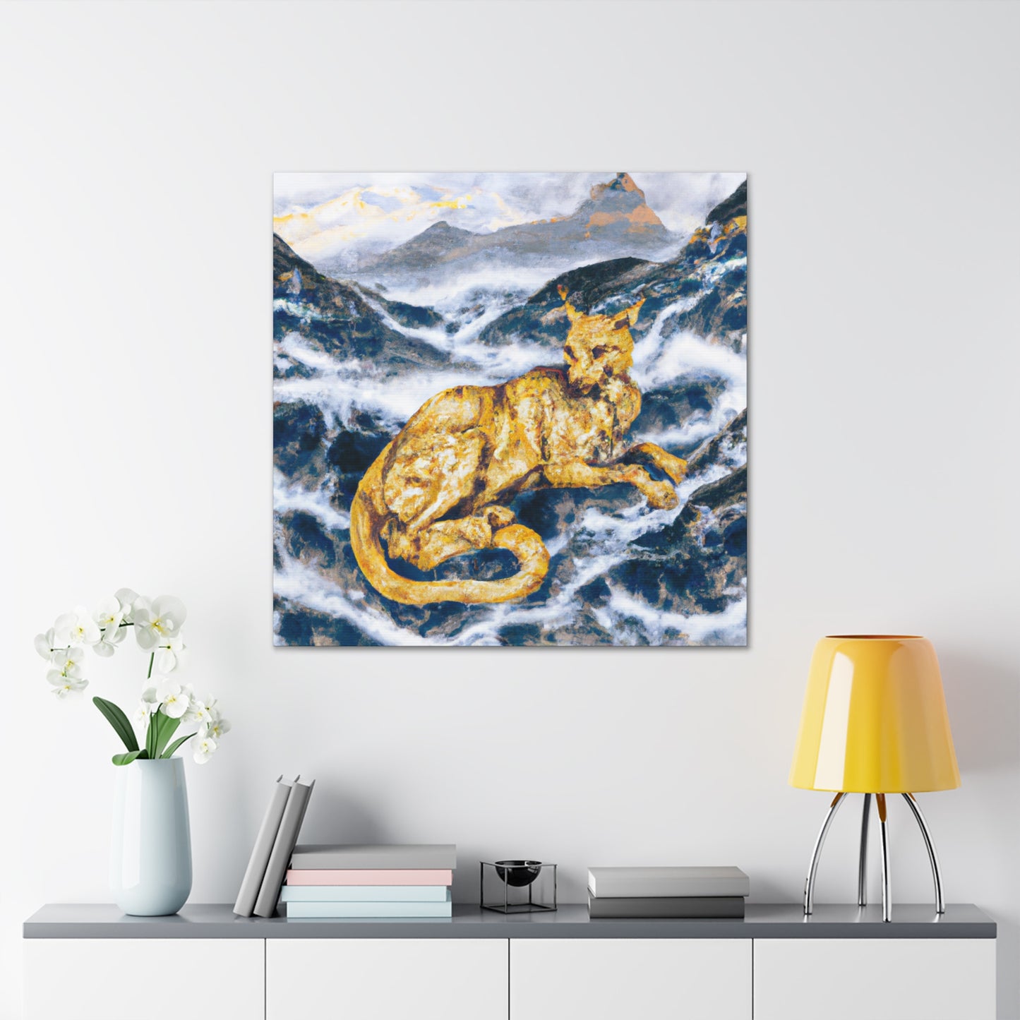 Cougar in Baroque. - Canvas