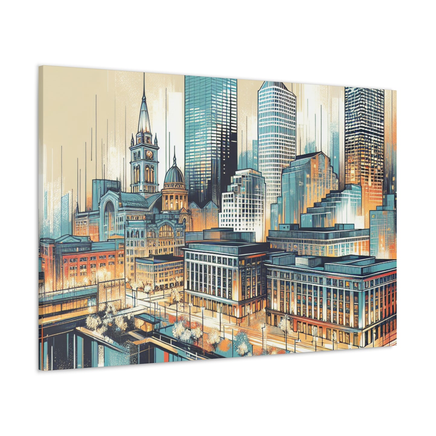 "Urban Tapestry Unbound" - Canvas