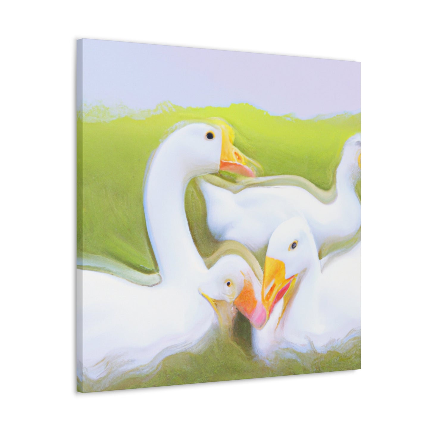 "Gaggle of Geese Flying" - Canvas