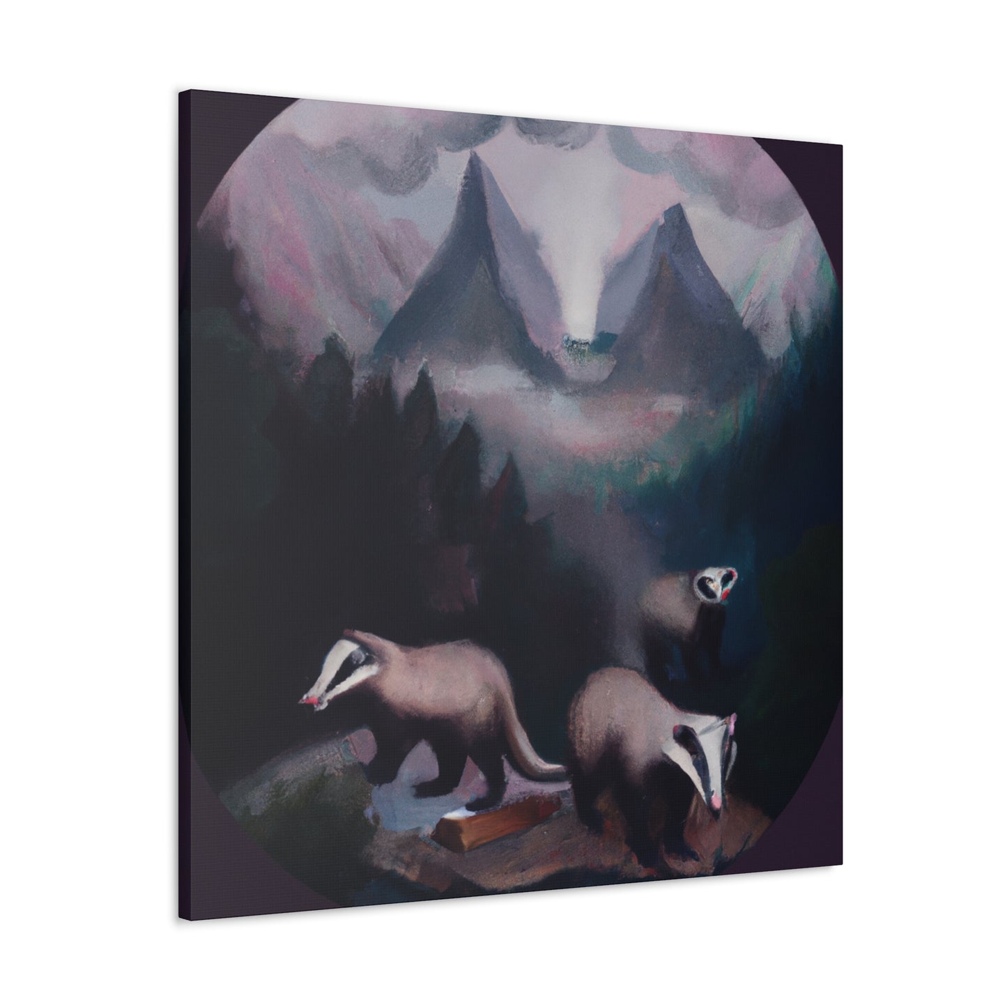 Badger in Surreal Dream - Canvas