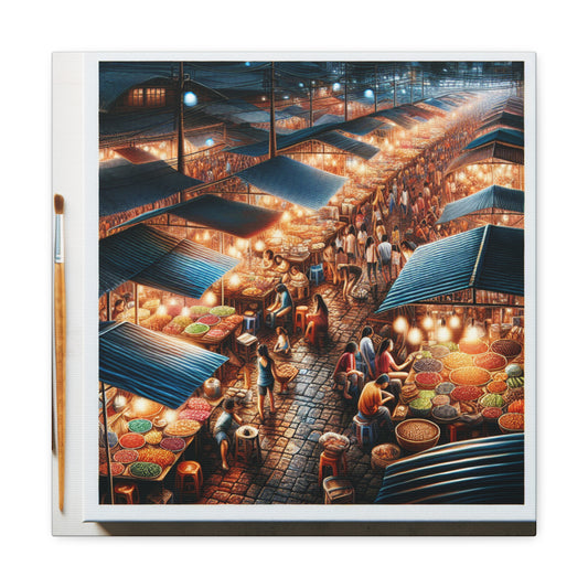 Illuminated Urban Nightscape - Canvas