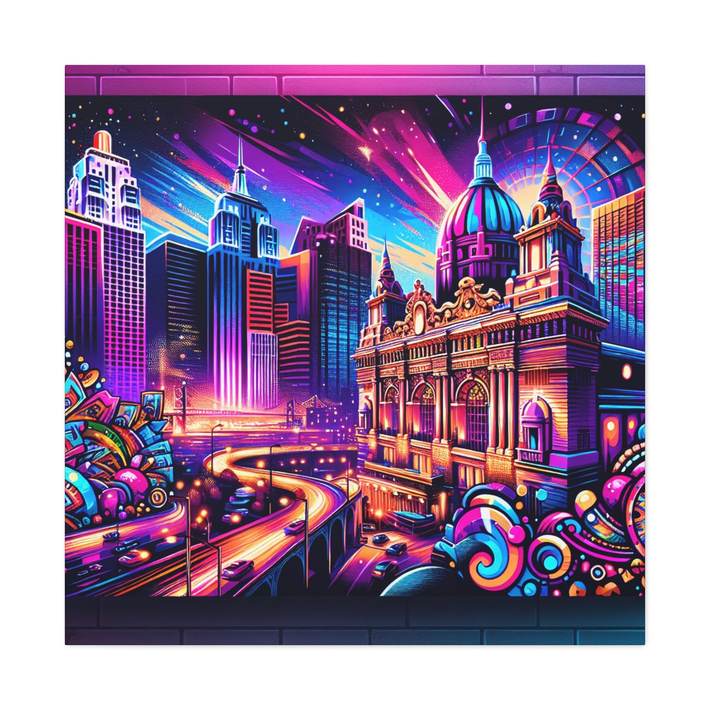 High Stakes Cityscape - Canvas