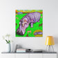 "Hippopotamus in Dreamland" - Canvas