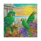 "Amazon Parrots in Splendor" - Canvas