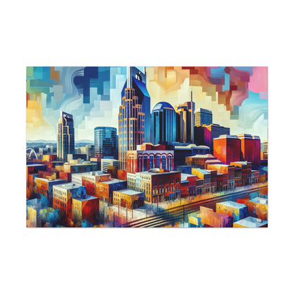 Vibrant Melodies of Nashville. - Canvas