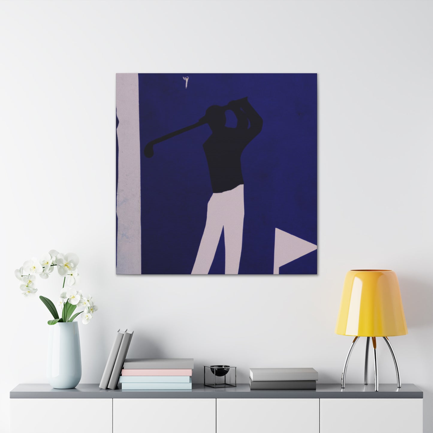 Golfing in Monochrome - Canvas