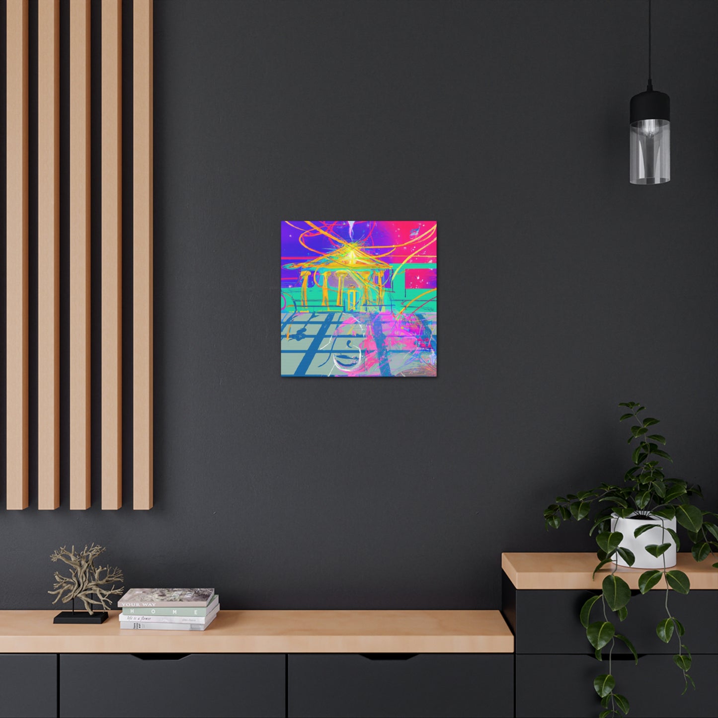 Vibrant Technological Triptych - Canvas