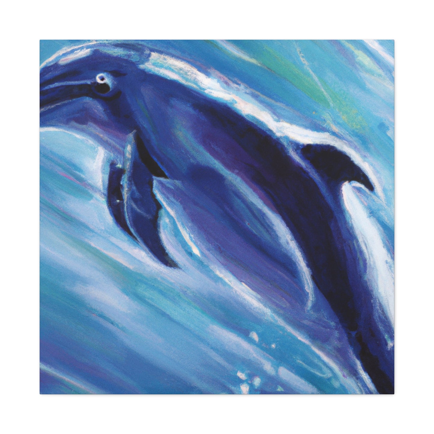 "Dolphin in its Splendor" - Canvas