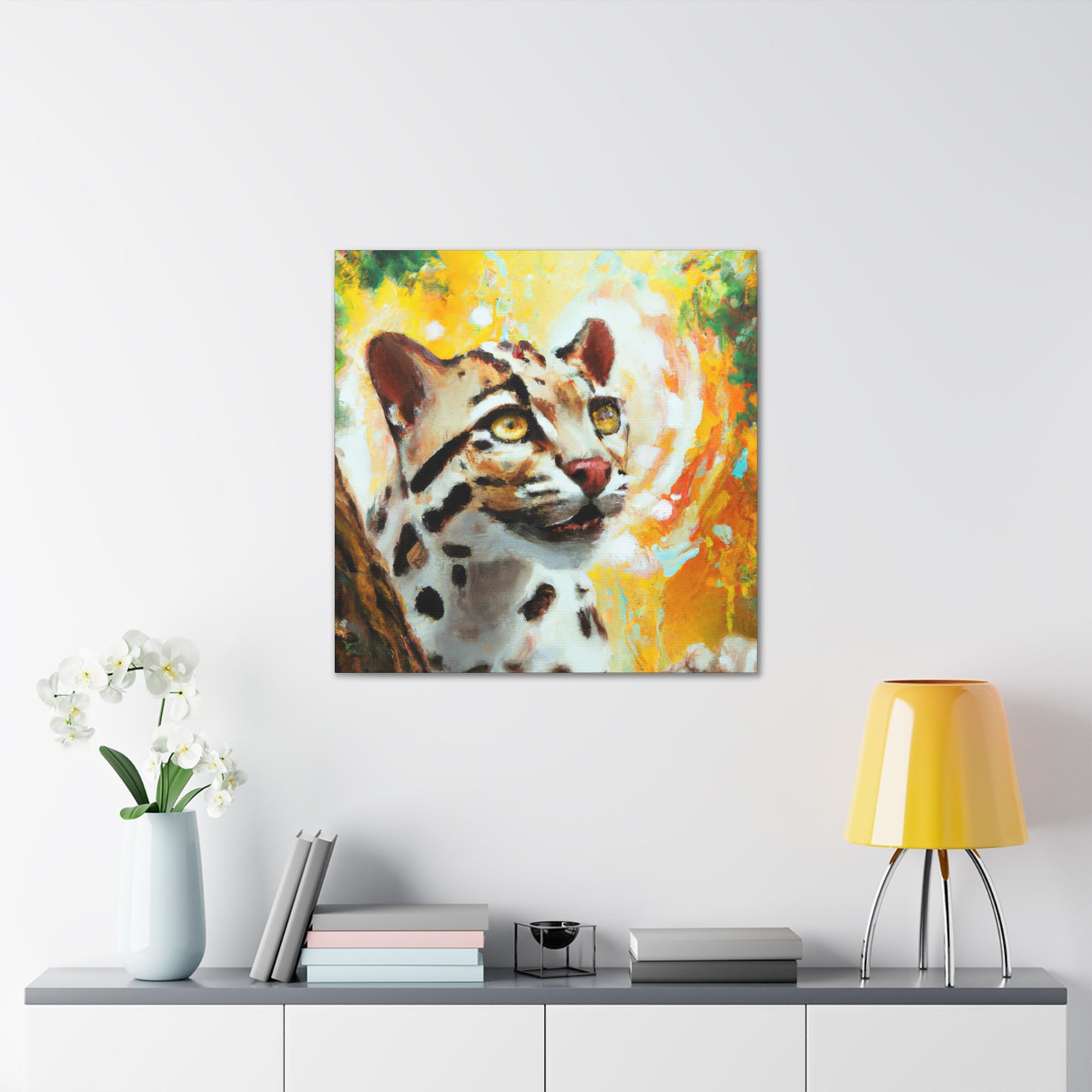 Clouded Leopard Obscured - Canvas