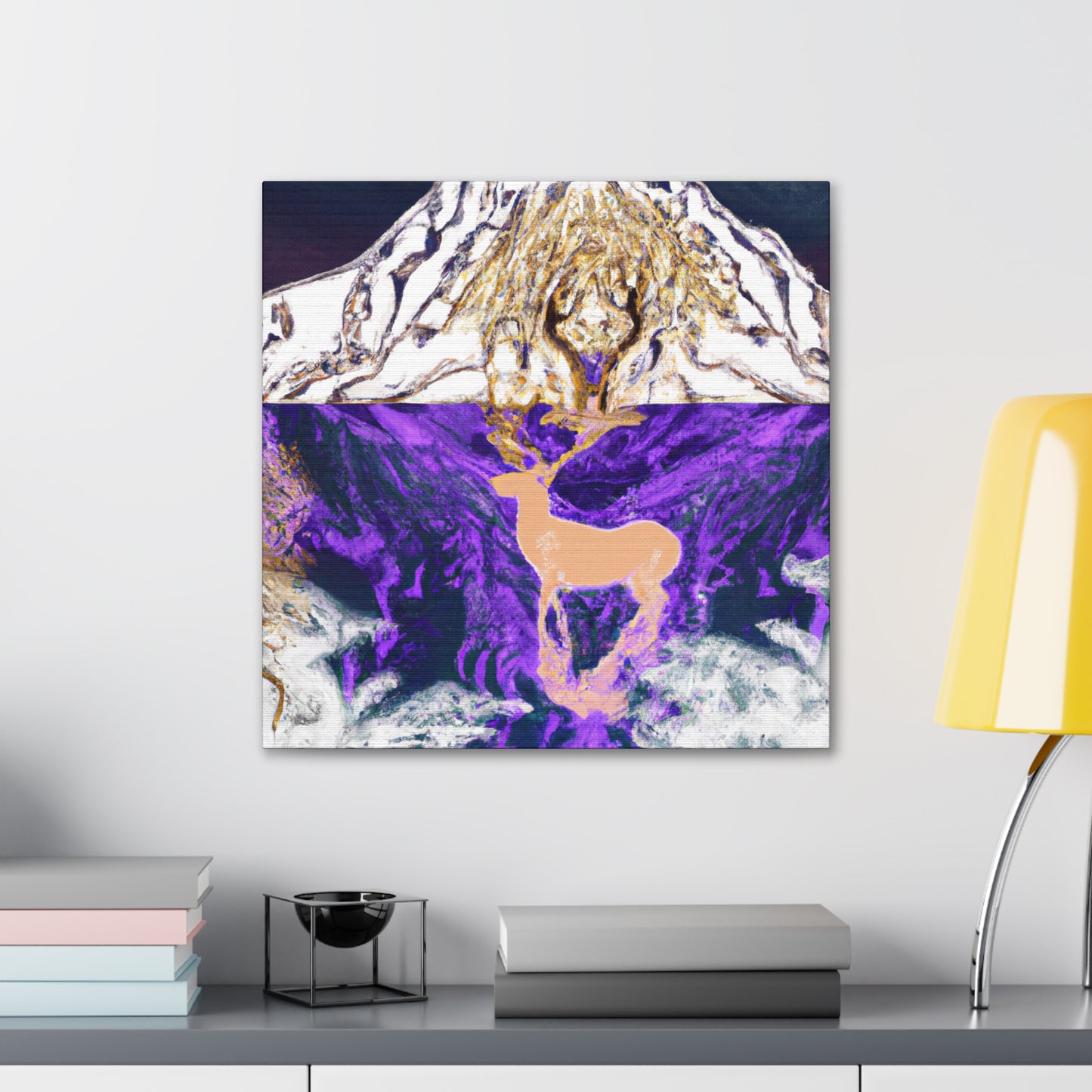 Deer in Delightful Dance - Canvas