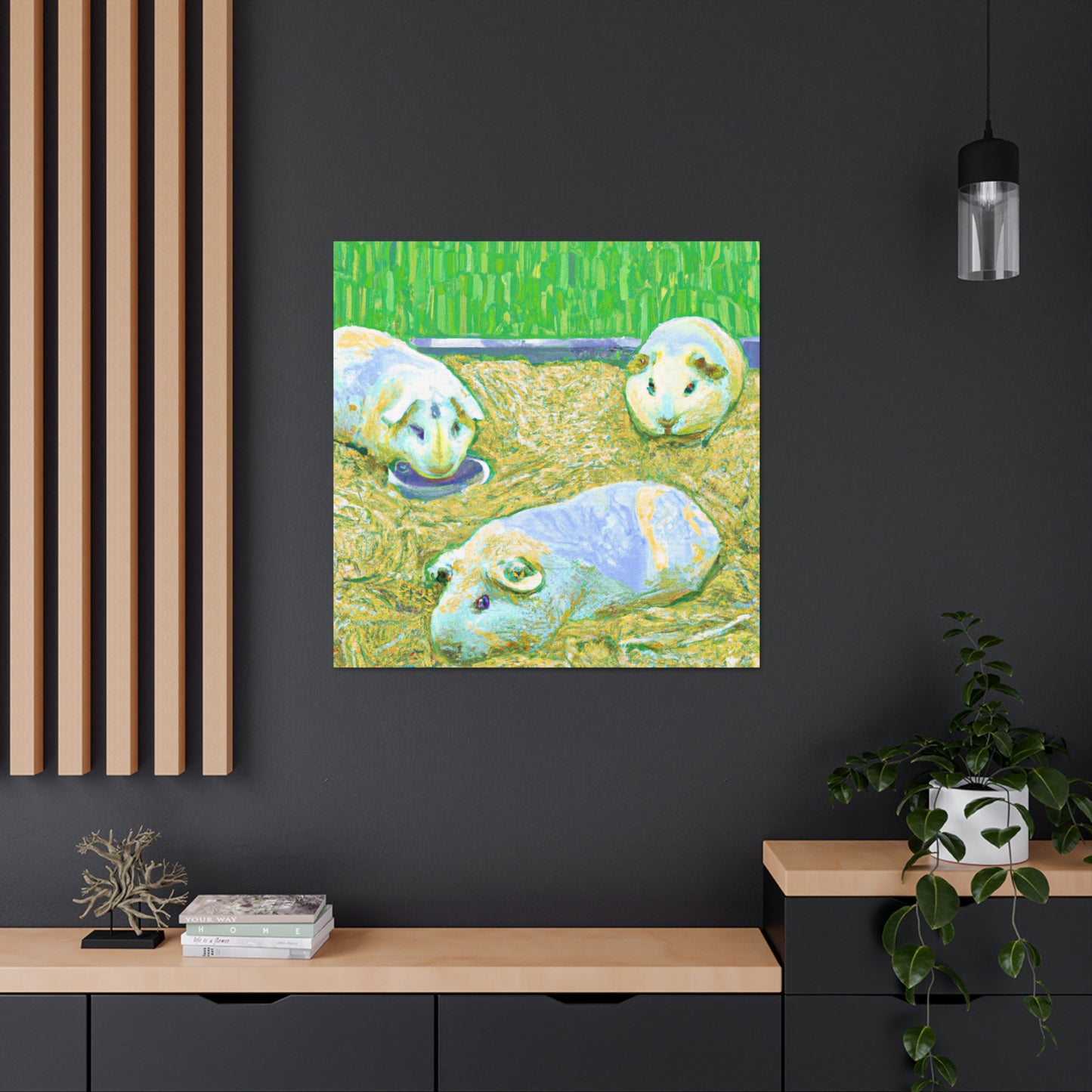 Cute Guinea Pig Painting - Canvas