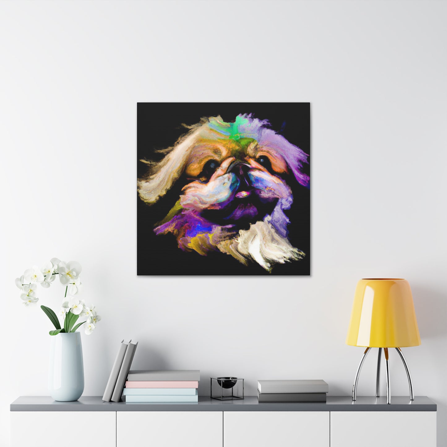 Pekingese Puppy Portrait - Canvas