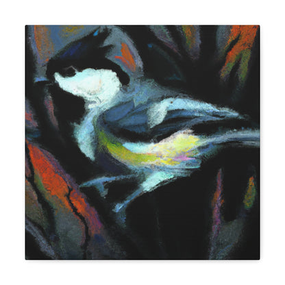 Tufted Titmouse Fauvism - Canvas