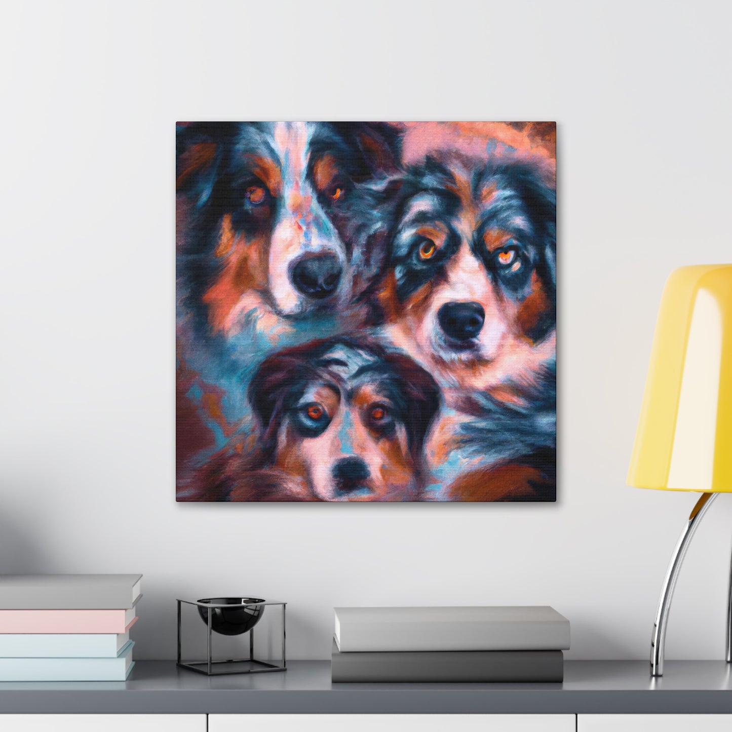 "Aussie Shepherd Surrealism" - Canvas