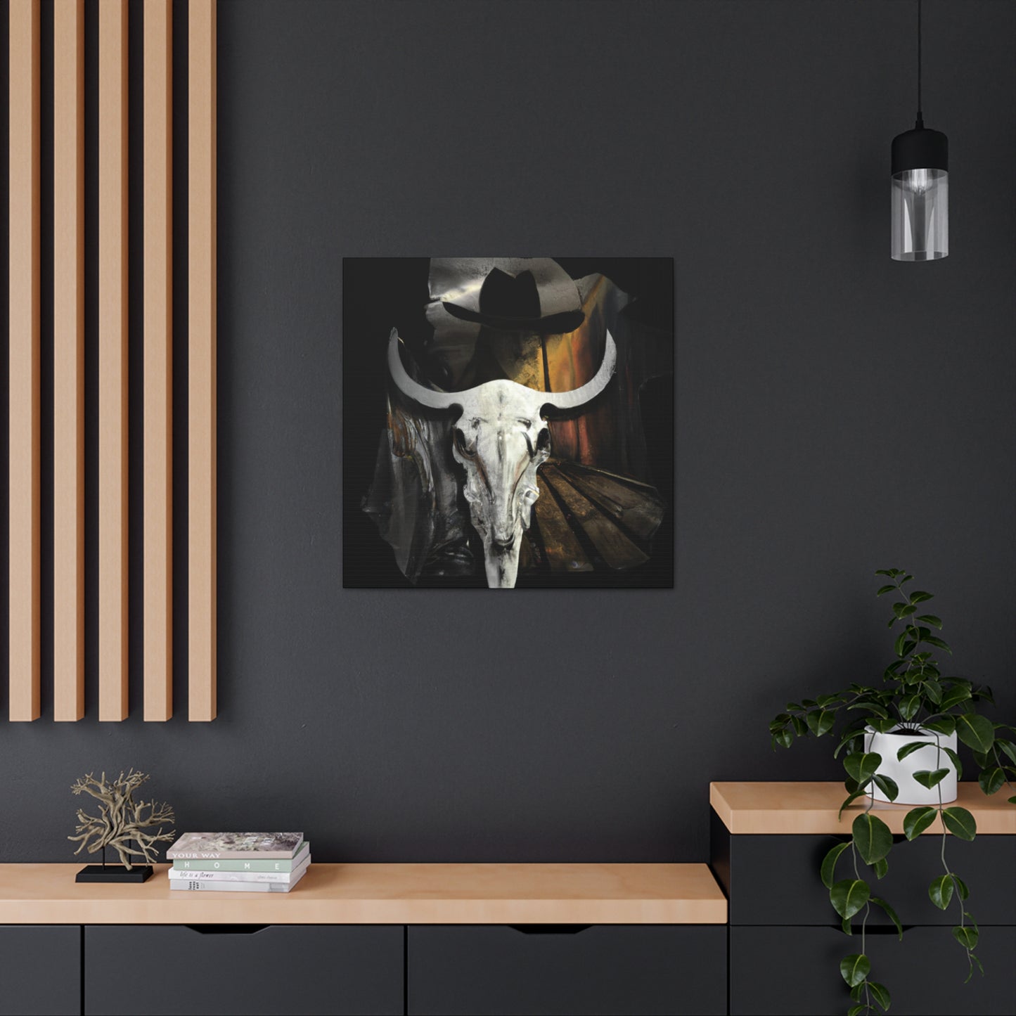 "Cow Skull Lone Survivor" - Canvas