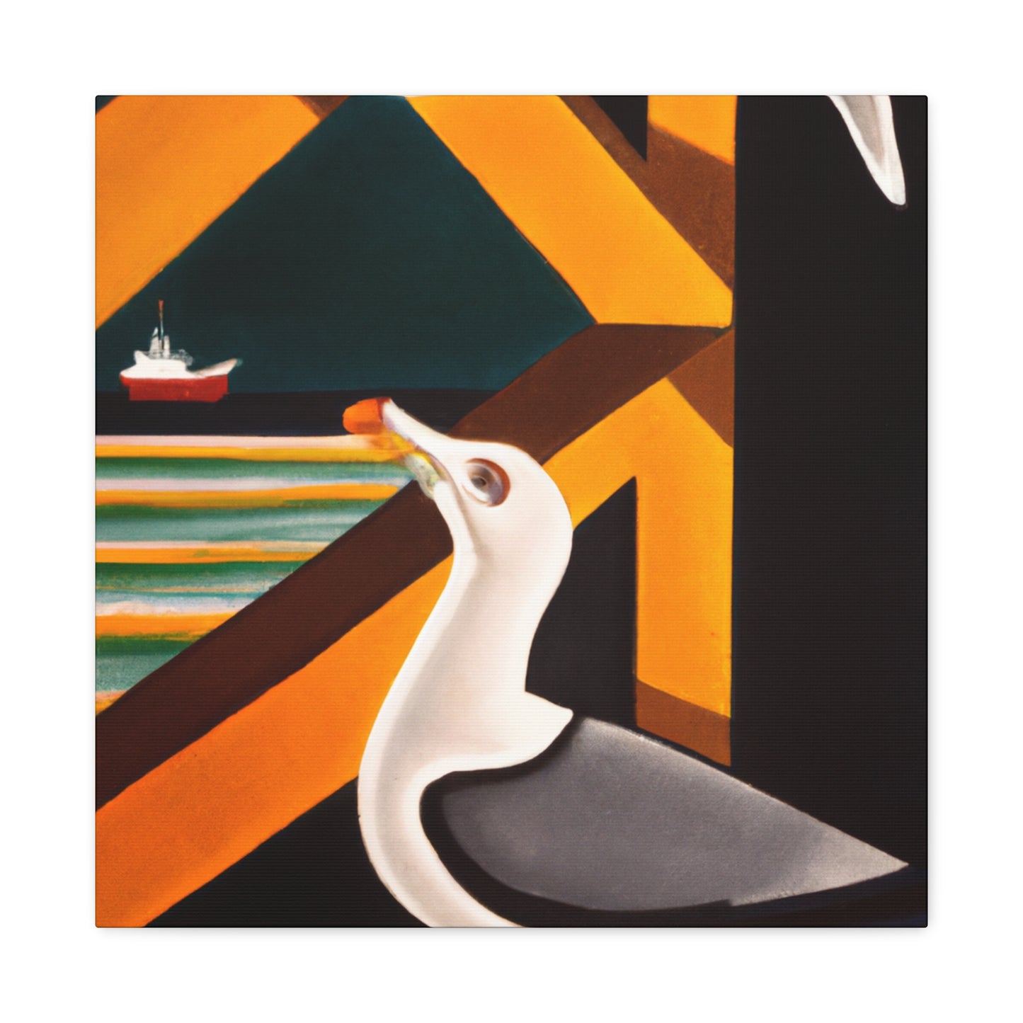 "Seagull on the Shore" - Canvas