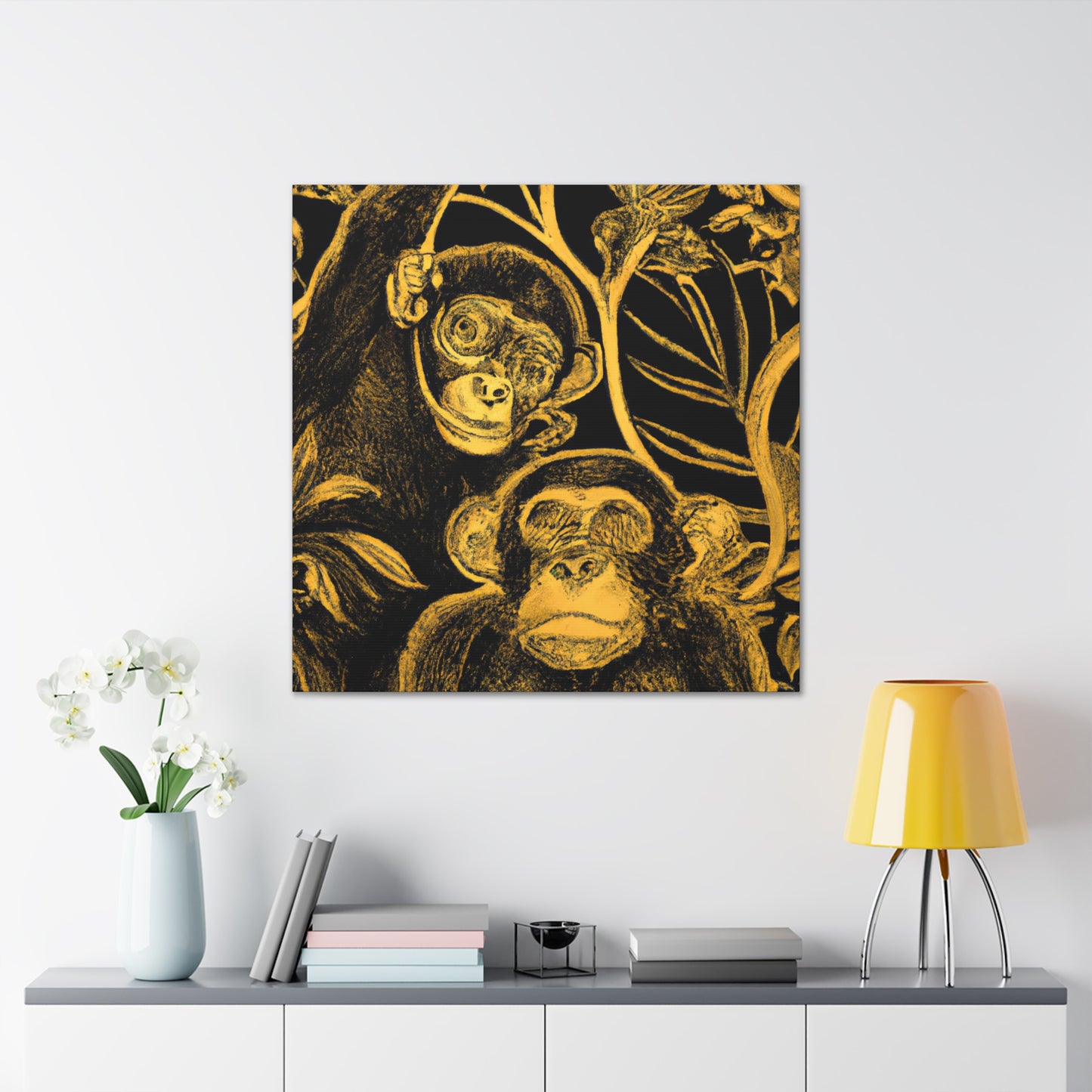 Chimpanzee in Rococo - Canvas