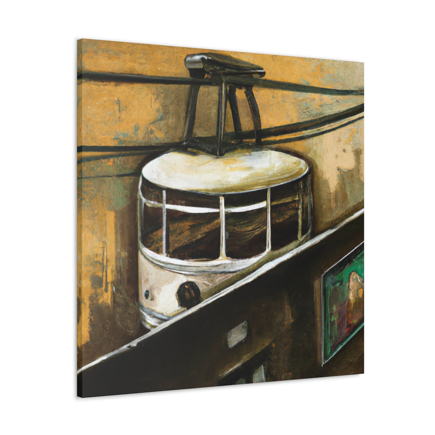 "Cable Car Dreamscape" - Canvas