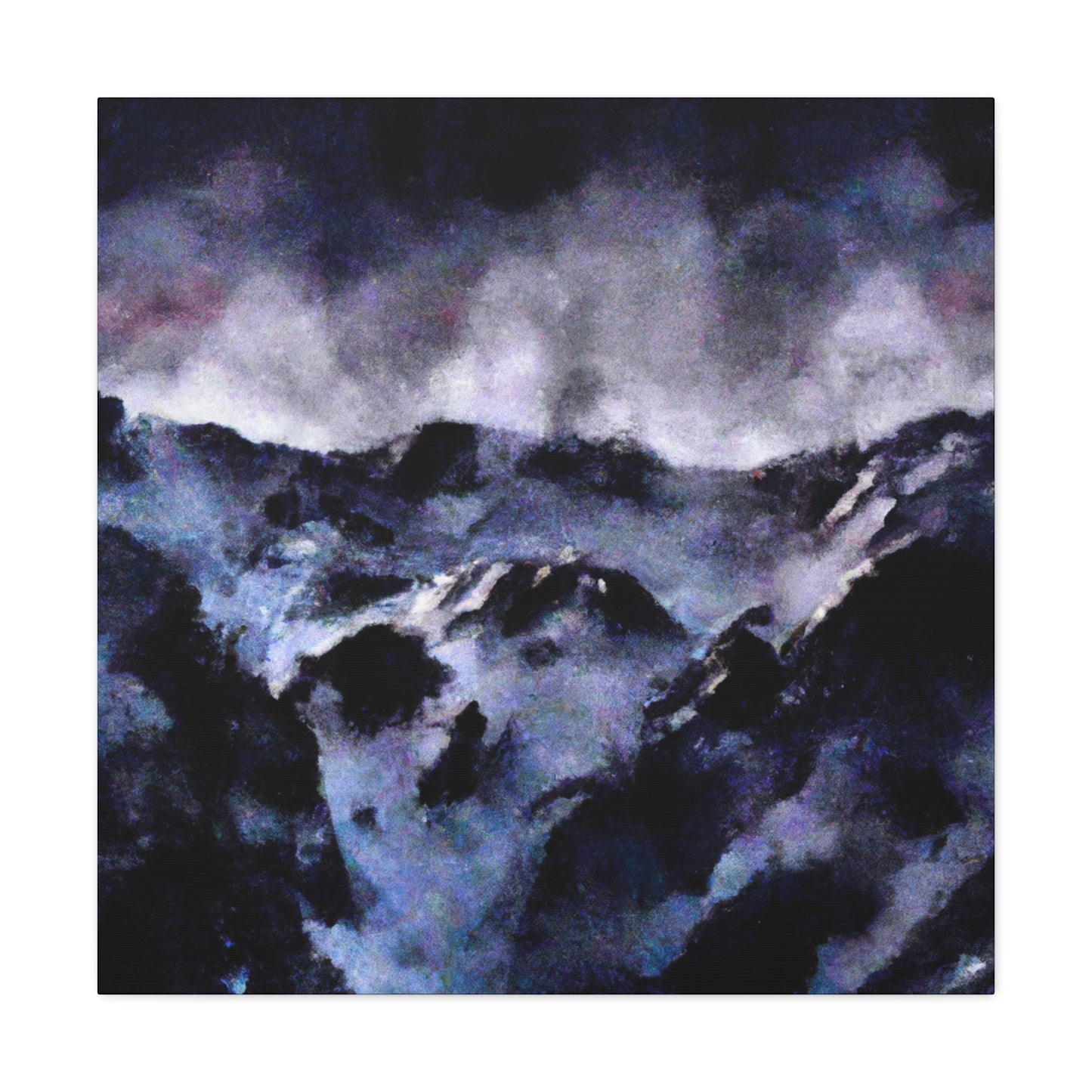 Snowy Mountain Vista - Canvas