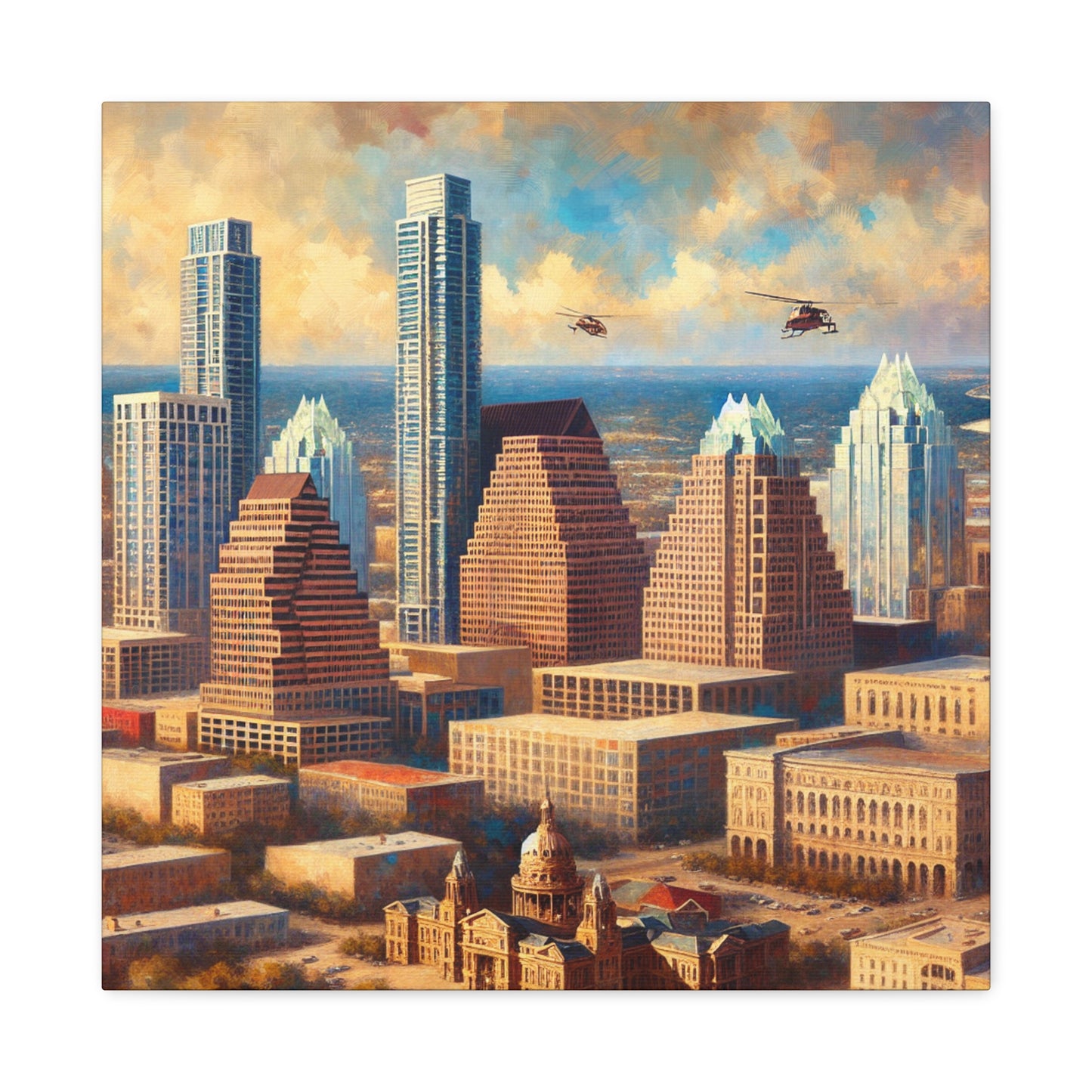 "Vibrant Austin Reverie" - Canvas