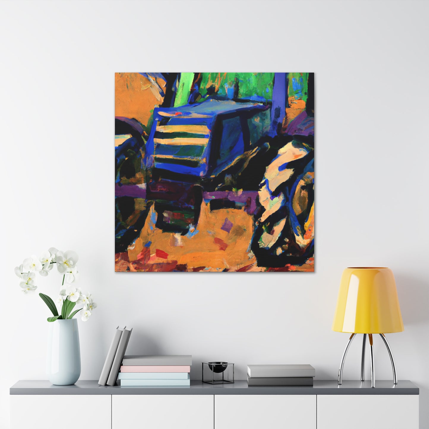 "Tractor in Motion" - Canvas