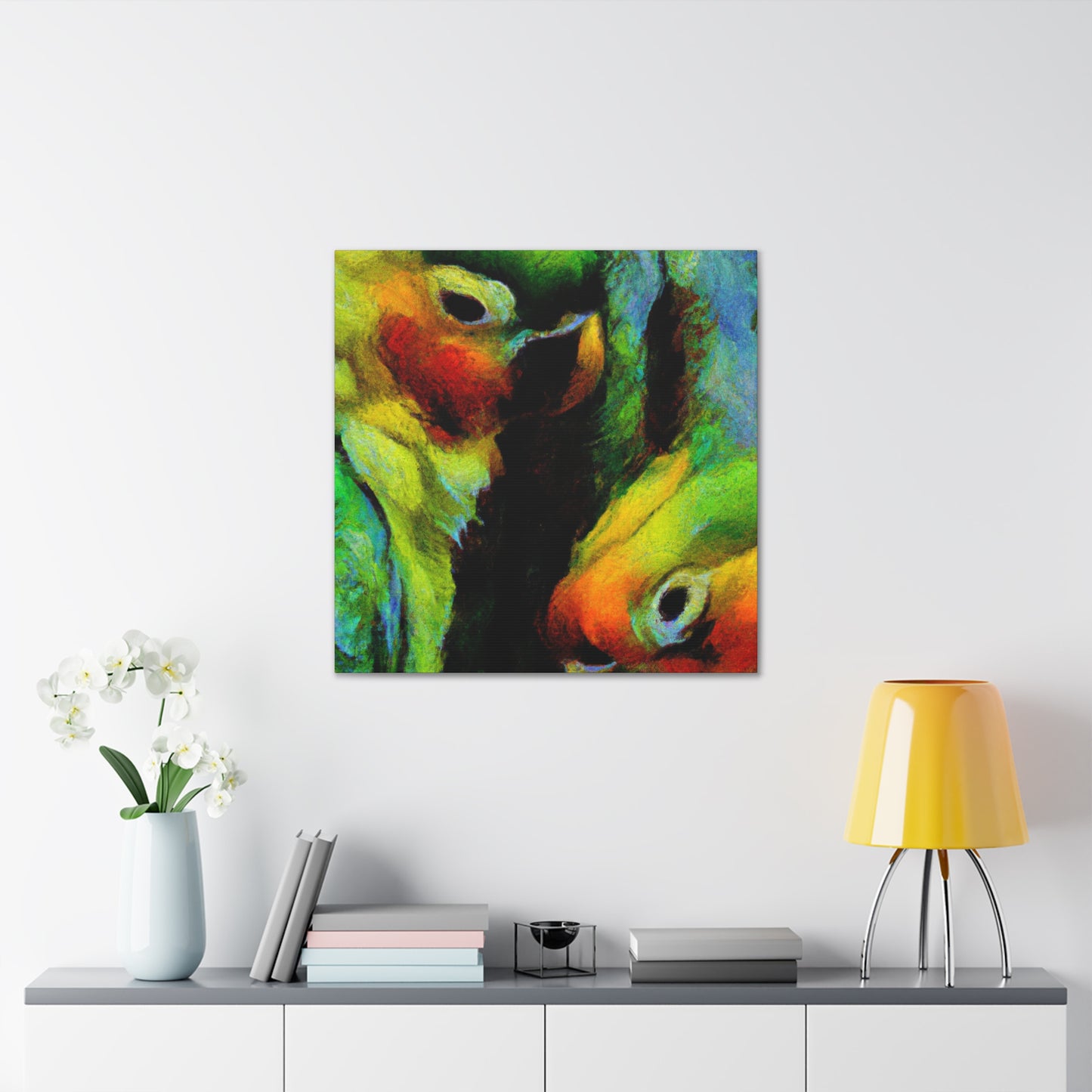 Conures in Colorful Hues - Canvas