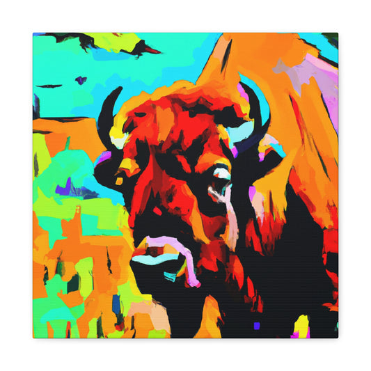 "Bison in Pop Colour" - Canvas